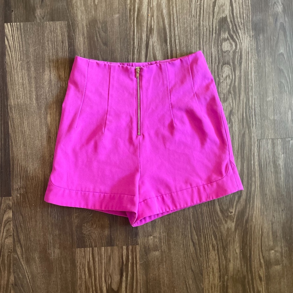 Mustard Seed Neon Pink High-Waisted Shorts